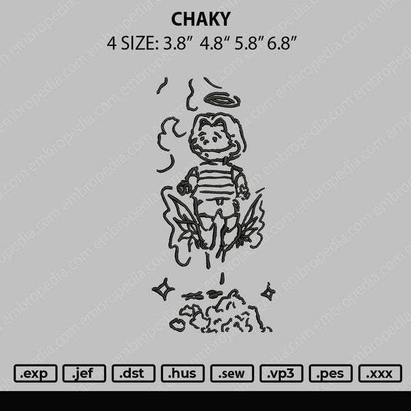 Chaky Embroidery File 4 size