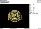 Championstext 2905 Embroidery Machine Design File 6 sizes