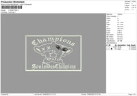 Champions Embroidery File 5 size