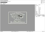 Champions Embroidery File 5 size