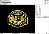 Championstext 2905 Embroidery Machine Design File 6 sizes