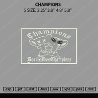 Champions Embroidery File 5 size