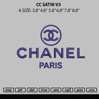 Cc Satin V3 Embroidery File 6 sizes