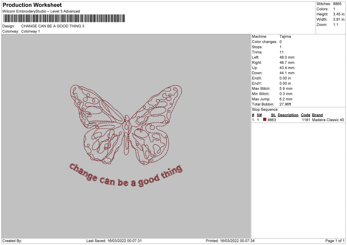 Change Can Be A Good Thing Embroidery File 4 size