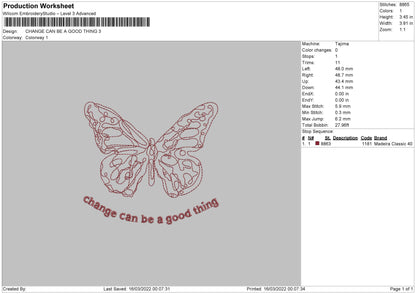 Change Can Be A Good Thing Embroidery File 4 size