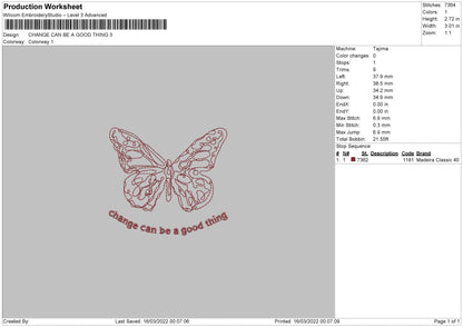 Change Can Be A Good Thing Embroidery File 4 size