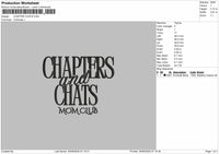 Chapter and chats Embroidery File