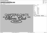Chapter and chats V2 Embroidery File