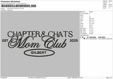 Chapter and chats V2 Embroidery File