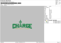 Charge Football Club Embroidery File 4 size