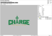 Charge Football Club Embroidery File 4 size