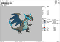 Charizard Embroidery File 4 size