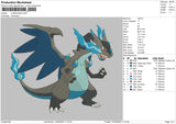 Charizard Embroidery File 4 size