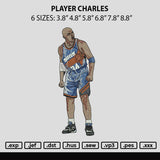 Player Charles Embroidery File 6 sizes