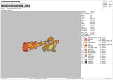 Charmander V2 Embroidery File 4 sizes