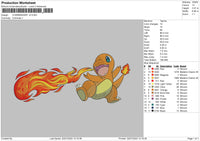 Charmander V2 Embroidery File 4 sizes