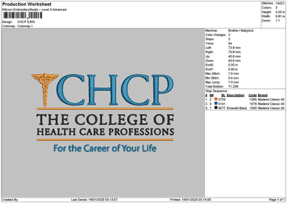 Chcptext Embroidery File 6 sizes