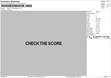 Check The Score Embroidery File 6 sizes