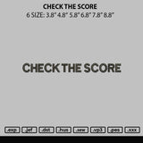 Check The Score Embroidery File 6 sizes