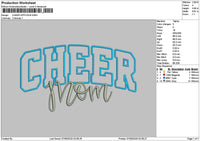 Cheertext App Embroidery File 6 sizes