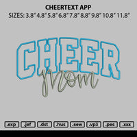 Cheertext App Embroidery File 6 sizes