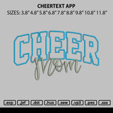 Cheertext App Embroidery File 6 sizes