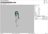 Cheerleader CB Embroidery File 6 sizes
