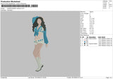 Cheerleader CB Embroidery File 6 sizes