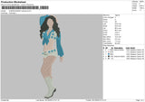 Cheerleader CB Embroidery File 6 sizes