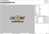 Chevrolet Mexico Embroidery File 4 Sizes
