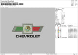 Chevrolet Mexico Embroidery File 4 Sizes