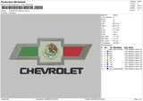 Chevrolet Mexico Embroidery File 4 Sizes