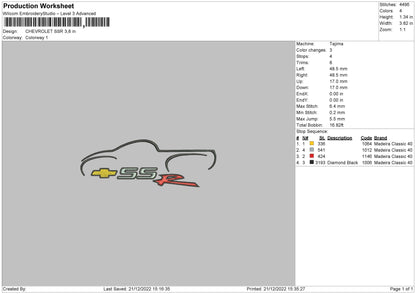 Chevrolet Ssr Emroidery File 6 sizes