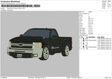 Chevrolet Black Truck Embroidery File 4 sizes
