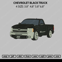 Chevrolet Black Truck Embroidery File 4 sizes