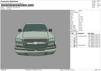 Chevrolet Car Front E,broidery File 6 sizes