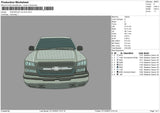 Chevrolet Car Front E,broidery File 6 sizes