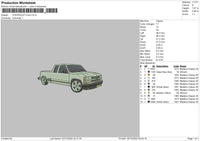 Chevrolet Truck Embroidery File 6 sizes