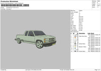 Chevrolet Truck Embroidery File 6 sizes
