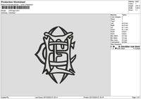 Che Text Embroidery File 6 sizes