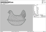 Chicken Applique Embroidery File 6 sizes