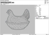 Chicken Applique Embroidery File 6 sizes