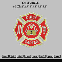 Chiefcircle Embroidery File 6 sizes