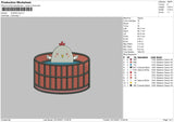 Chicken Swim Embroidery File 4 size