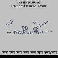 Children Drawing Embroidery File 6 sizes