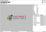 Childrentext Embroidery File 6 sizes