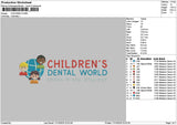 Childrentext Embroidery File 6 sizes