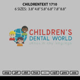 Childrentext Embroidery File 6 sizes