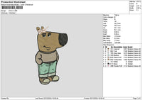 Dog Chill Embroidery File 6 sizes