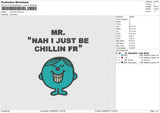 Chillin FR Embroidery File 4 sizes